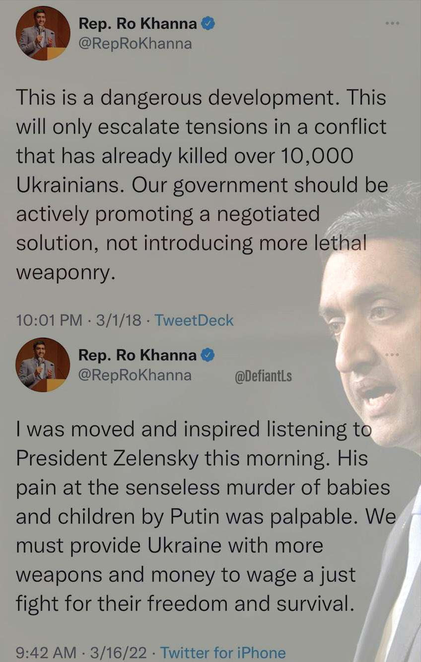 Ro Khanna tweets