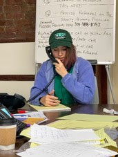 Allison Fung, working at the Hoboken, NJ teen CERT. 