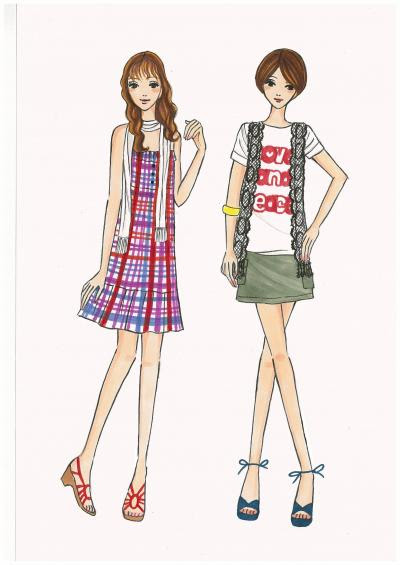 女の子 服 イラスト 夏 女の子 服 イラスト 夏