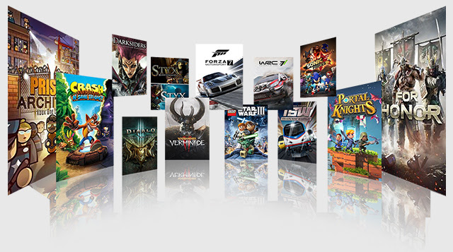 A large collection of available Xbox gaming titles.