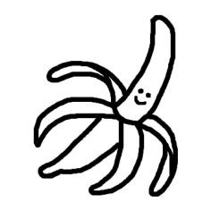 美しい花の画像 トップ100バナナ イラスト 無料 白黒