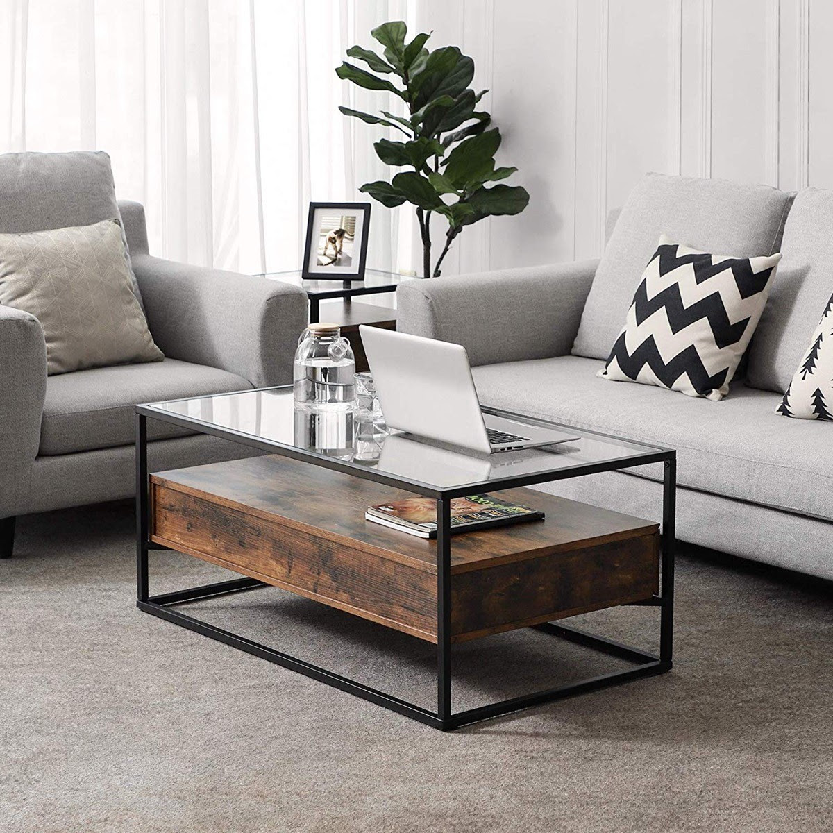 Large (above 40 in.) glass. 51 Glass Coffee Tables That Every Living Room Craves