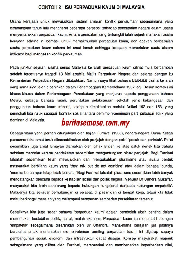 Contoh Artikel Isu Semasa - Gambar Con