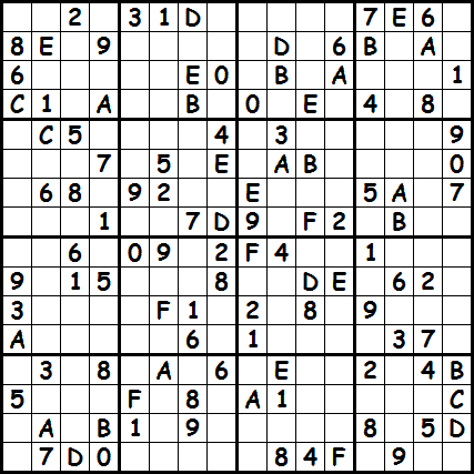 Sudoku For Kids Printable Extremely Difficult 16x16 Sudoku Printablesite Construction