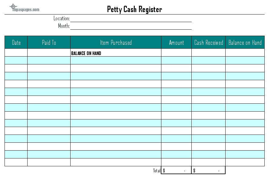In this way, the user will be able to keep the financial record in a better way. Petty Cash Register