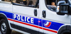 France, Paris, 2022-07-16. Photograph by Xose Bouzas / Hans Lucas. Demonstration against the Russian military invasion of Ukraine and in support of the Ukrainian people at the Beaumarchais Boulevard in Paris. Illustration of a national police truck with the logo with the French tricolor flag and the message police.
France, Paris, 2022-07-16. Photographie par Xose Bouzas / Hans Lucas. Manifestation contre l invasion militaire russe en Ukraine et en soutien au peuple ukrainien au Boulevard Beaumarchais a Paris. (Photo by Xose Bouzas / Hans Lucas / Hans Lucas via AFP)