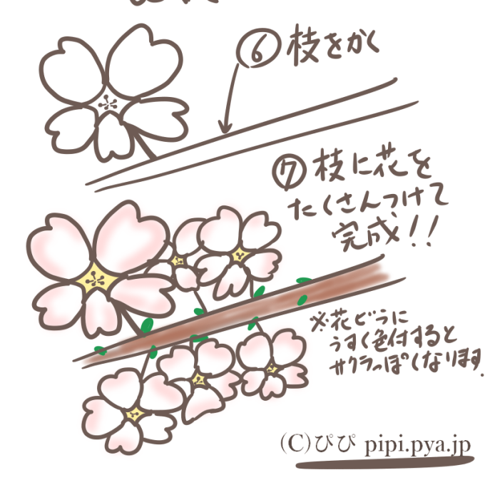 最も選択された 色鉛筆 桜の 木 イラスト 簡単 手書き Apixpixnem