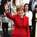 Nicola Sturgeon, first minister of Scotland and leader of the Scottish National Party, poses with her party's newly elected members of Parliament.