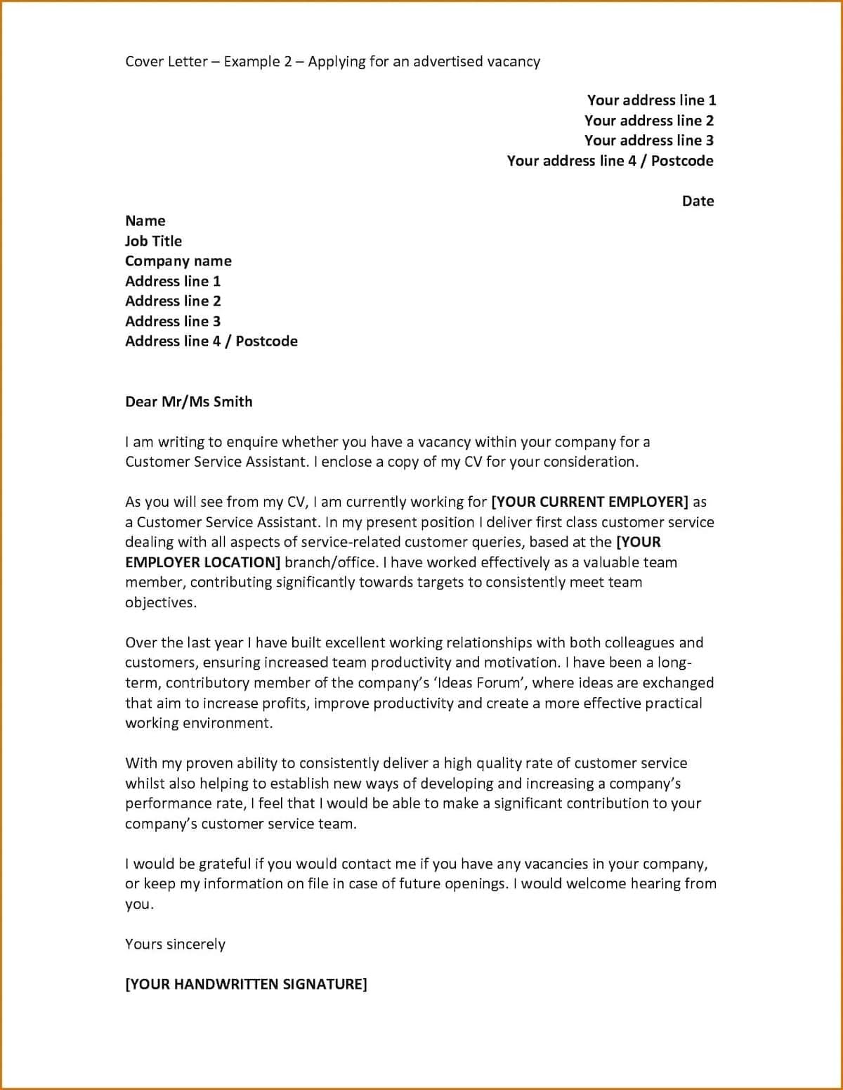 A letter of application is really important when you are about to apply for a job vacancy or an internship. Application Letter For A Job Vacancy Mt Home Arts