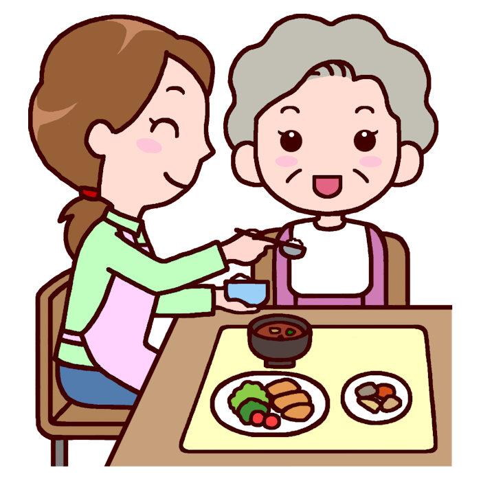 上選択 食事 介助 イラスト Ituirasuto