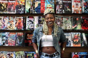 Ariell R. Johnson at Amalgam Comics & Coffeehouse.
