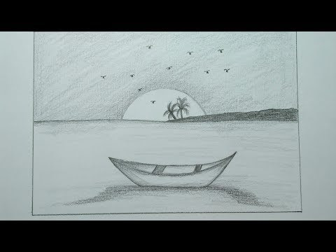  Gambaran  Pensil Pemandangan Pemandanganoce