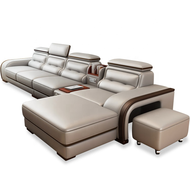 Extra wide foam padded innerspring seat. Modern Genuine Leather Or Faux Leather Corner Sofa Set 7 Seater Sectional L Shaped Combination Sofa And Couch Buy Leather Corner Sofa Set 7 Seater Nordic High End Genuine Leather Sofa Combination Sofa