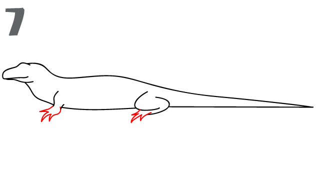Komodo Dragon Drawing Easy