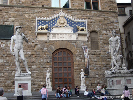 Palazzo vecchio and piazza signoria. Palazzo Vecchio Entrance Picture Palazzo Vecchio Entrance Photo