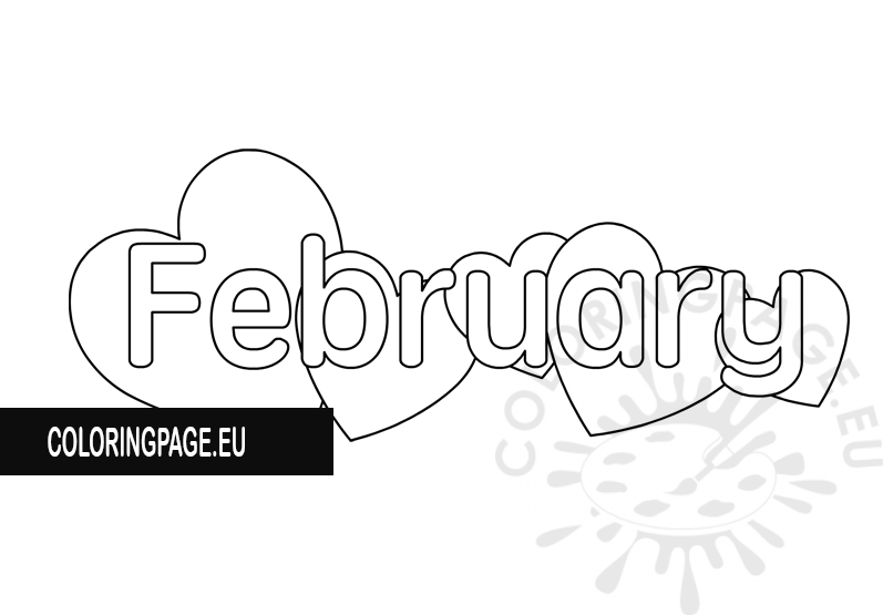 38+ february coloring pages for printing and coloring. Free Printable Month Of February Coloring Page Coloring Page