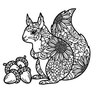 Download Clip Art Art Collectibles File For Silhouette Mandala Svg Squirrel Svg Squirrel Mandala Mandala Animal Svg Cutting File Squirrel Svg Commercial Use Svg