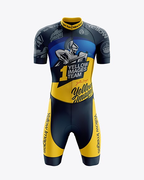 Download Men's Cycling Skinsuit mockup (Front View) | Jar Mockup ...