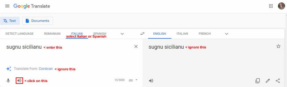 Over 100,000 italian translations of english words and phrases. The Sicilian Language