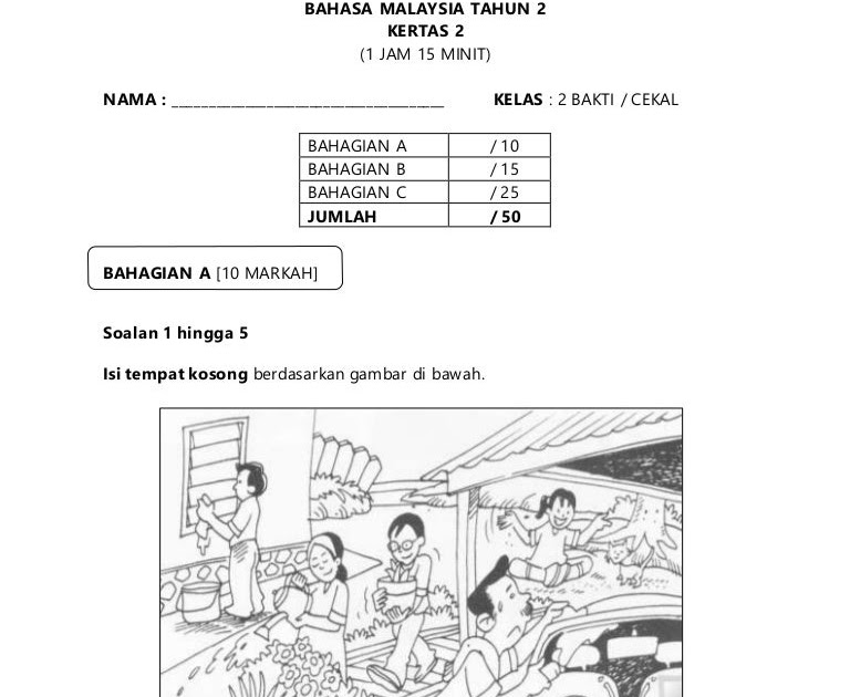 Soalan Bahasa Melayu Tahun 2 Dan Jawapan Terengganu W