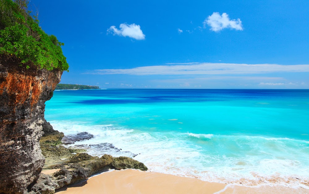 Pemandangan Pantai  Bali Lestari Gambar Hitam HD