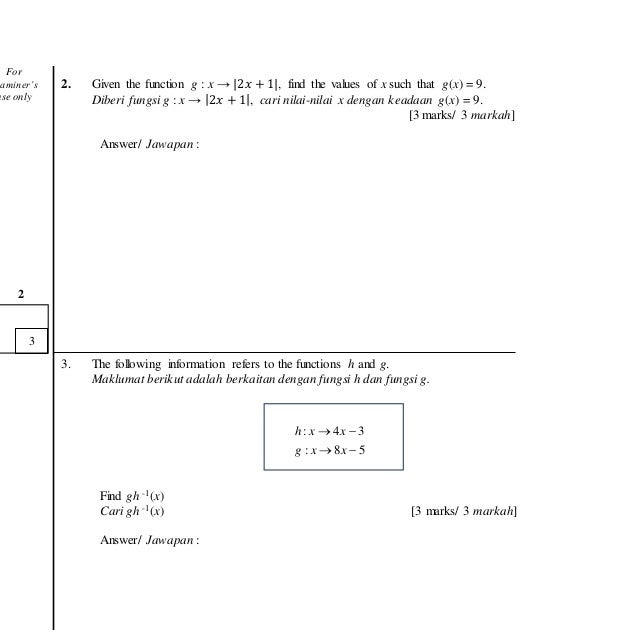 Skema Jawapan Addmath Spm 2019 - Contoh Pustaka