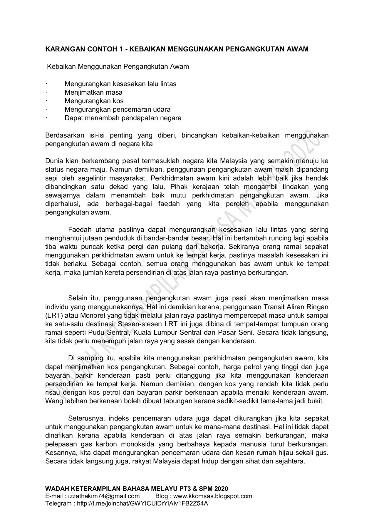 Kegiatan pembanguanan dan penerokaan hutan. Kesan Pencemaran Alam Sekitar Karangan Stpm