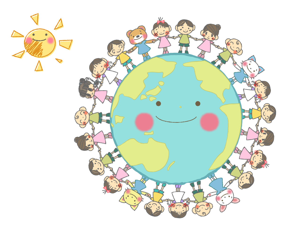 動物画像のすべて トップ100 かわいい おしゃれ 地球 イラスト