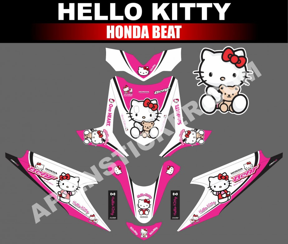 20 Inspirasi Stiker Hello Kitty Untuk Motor  Mio Sticker  