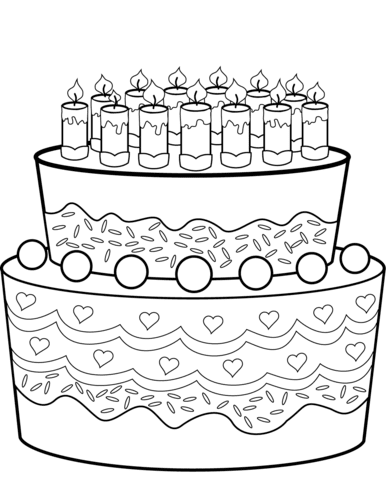 Select from 35970 printable coloring pages of cartoons, animals, nature, bible and many more. Birthday Cake Coloring Page Free Printable Coloring Pages