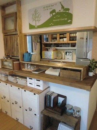 キッチンカウンター 上 収納 ブログ Kitchin