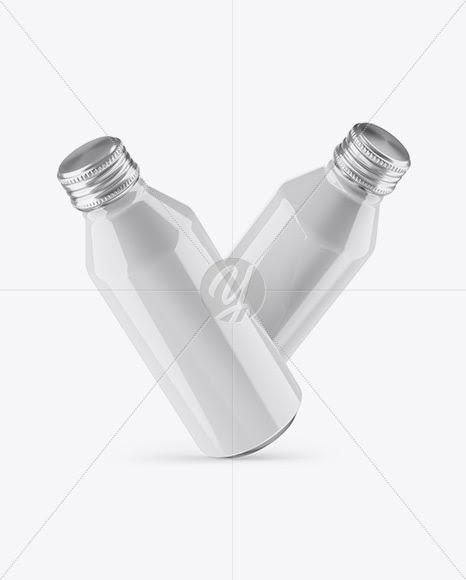 Download Download Slanted Metallic Drink Bottle With Glossy Finish ...