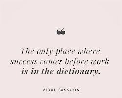 Vidal Sassoon quote about success