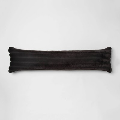 Bed Lumbar Channeled Faux Fur Pillow Black - Project 62™ + Nate Berkus™