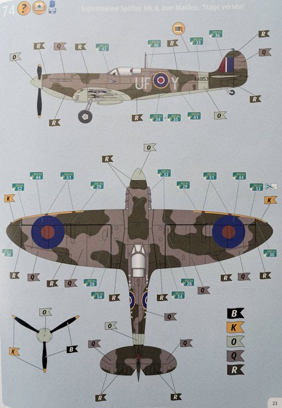 Bedingt durch die unterschiedlichen einstellungen des monitor können die farben auf dem bildschirm etwas anders aussehen als die originalen farbtöne. Spitfire Mk Ii Iron Maiden Aces High Revell 1 32