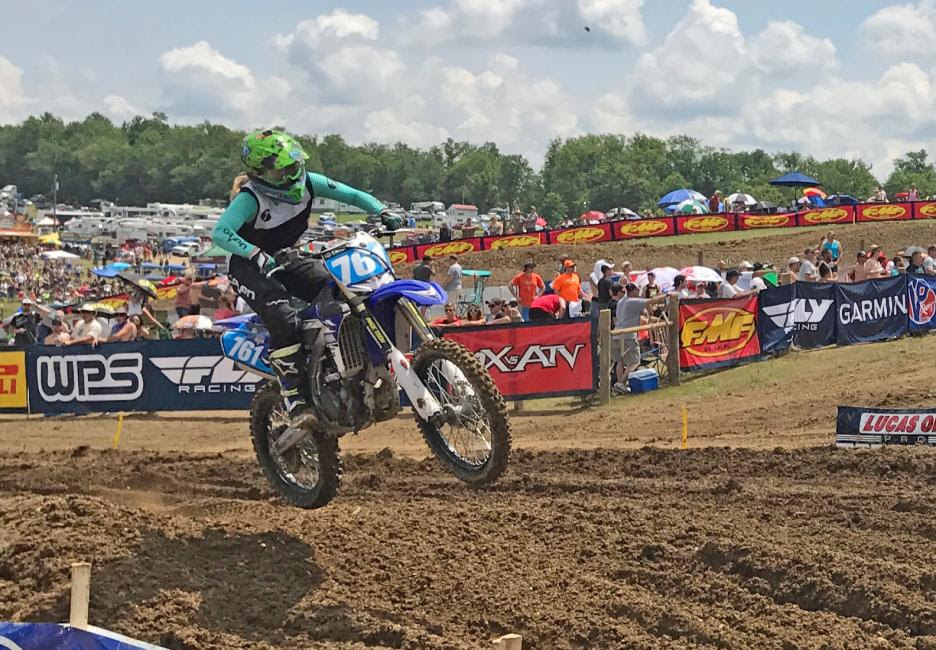 Carter Daughtrey finished 7-8 in Saturday's motos for an eighth overall finish in Mount Morris, Pennsylvania.