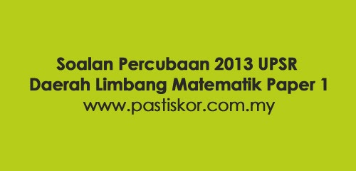 Skema Jawapan Matematik Percubaan Upsr 2018 Terengganu 