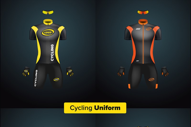 Download Download Realistic vector cycling uniform set PSD Mockup ...