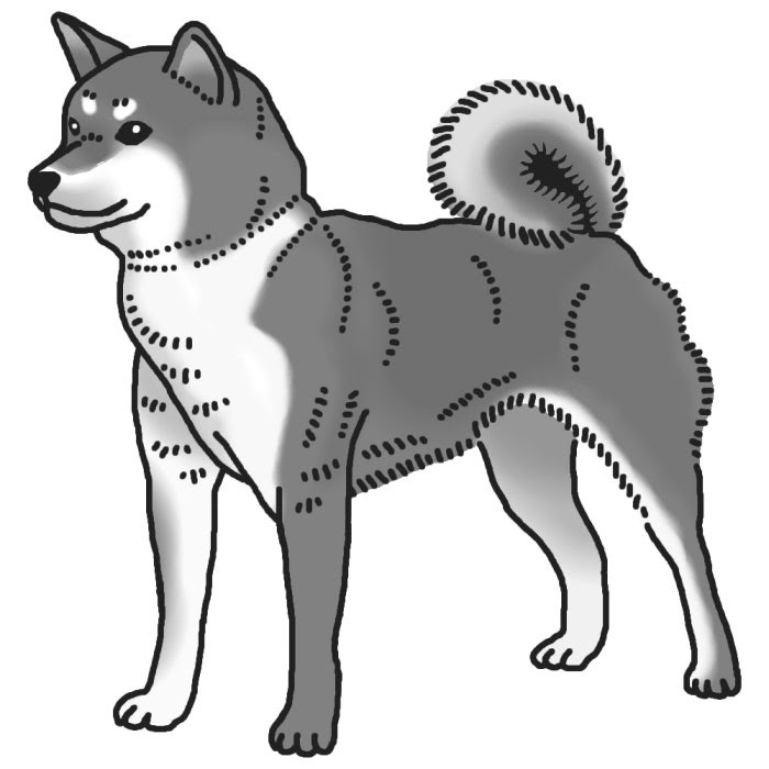 トップ100 柴犬 イラスト 白黒 簡単 かわいいディズニー画像