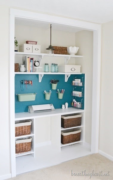 My craft room reveal is finally here! Craft Closet Makeover Beneath My Heart