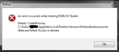An Error Occurred While Starting Roblox Details Createprocess Roblox Free Unused Gift Cards Codes - an error occurred while starting roblox details httpgetstring