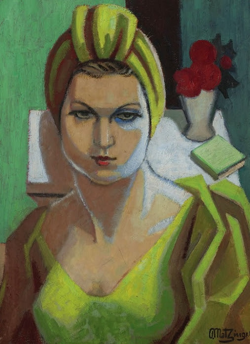 Jean Dominique Antony Metzinger ‘Portrait de femme en vert’ ca. 1940 (507x700, 358Kb)