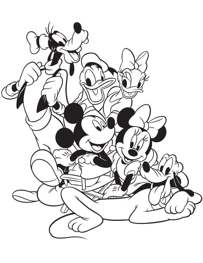 This preschool rabbit coloring printable will give you another activity to include during your family preschool coloring sessions. Mickey Mouse Characters Coloring Pages At Getdrawings Free Download