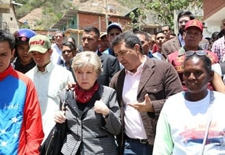 Comisión Económica para América Latina y el Caribe (Cepal), Alicia Bárcena, realizaron este jueves un recorrido en la Base de Misiones Sinaí, La vega