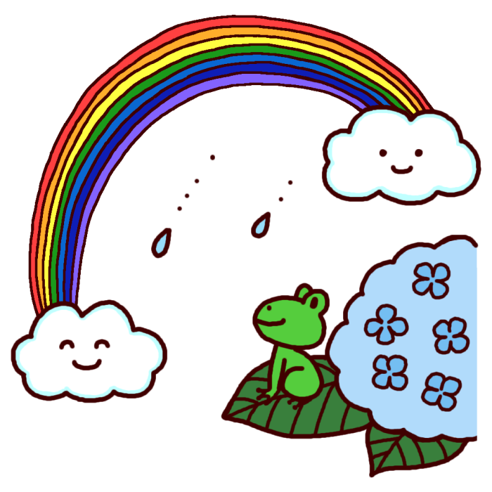 Kasword 梅雨 虹 イラスト