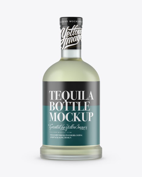Download Download Frosted Bottle With Joven Tequila Mockup Object ...