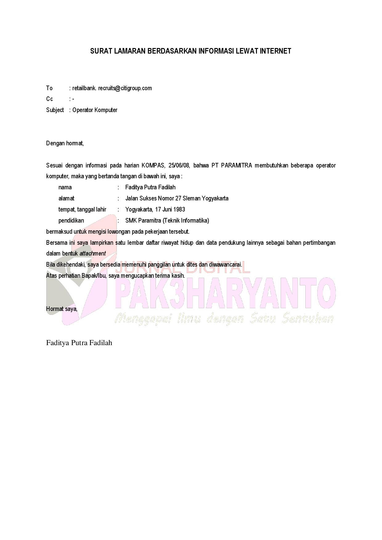 Contoh Daftar Riwayat Hidup Seseorang - Contoh U