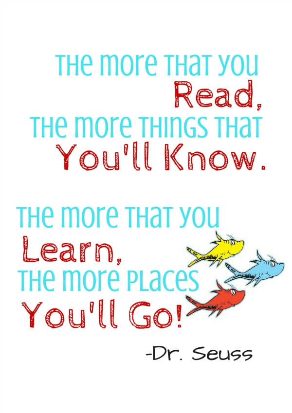 Tape a wood skewer to the back of the sign. Dr Seuss Free Printable