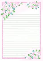 心に強く訴える便箋 テンプレート 無料 春 花の画像