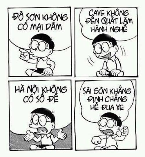 Hình manga chế nhạo
trên FB.